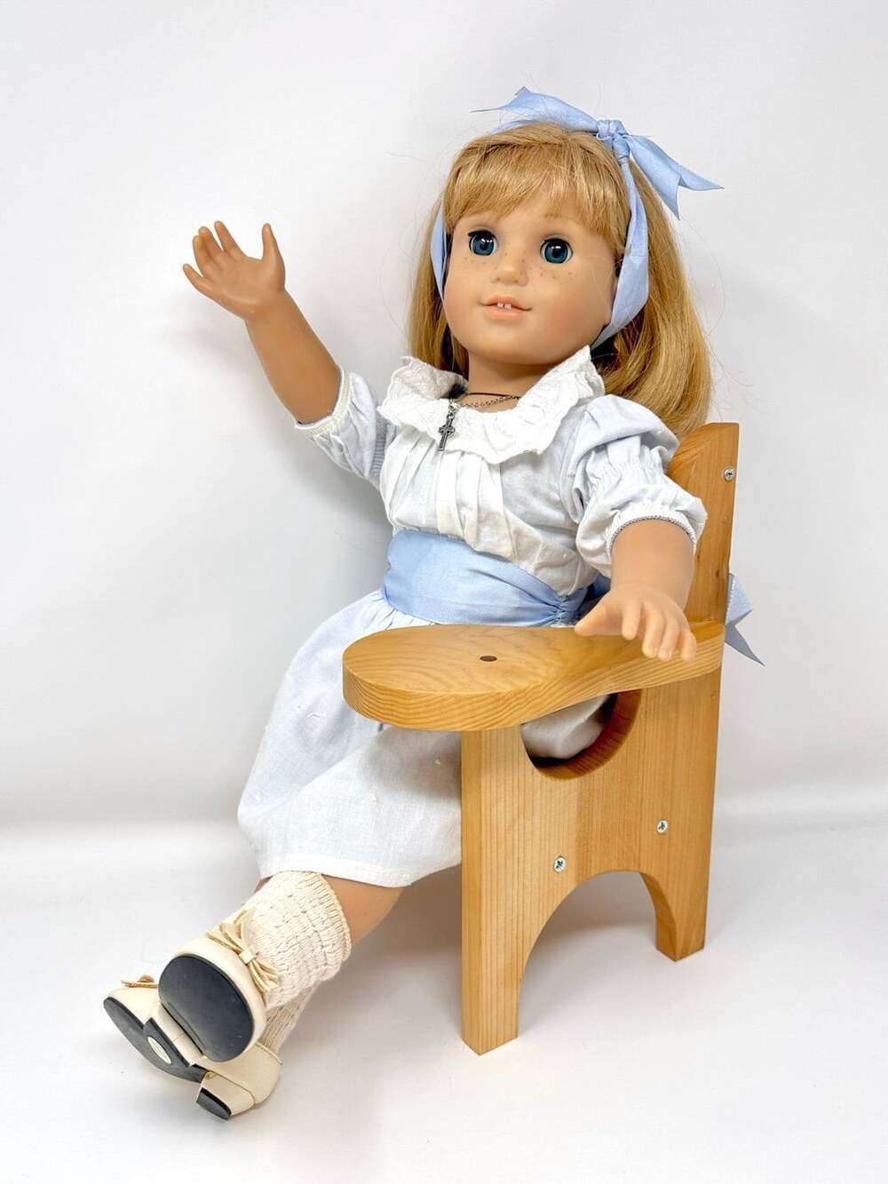 Wooden Desk for 18 inch Dolls / Teddy Bears Stuffed Animals Classroom play desk